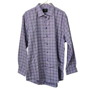 Nordstrom Men's Button Up Dress Shirt Non Iron Stretch Traditional Fit 17 34-35
